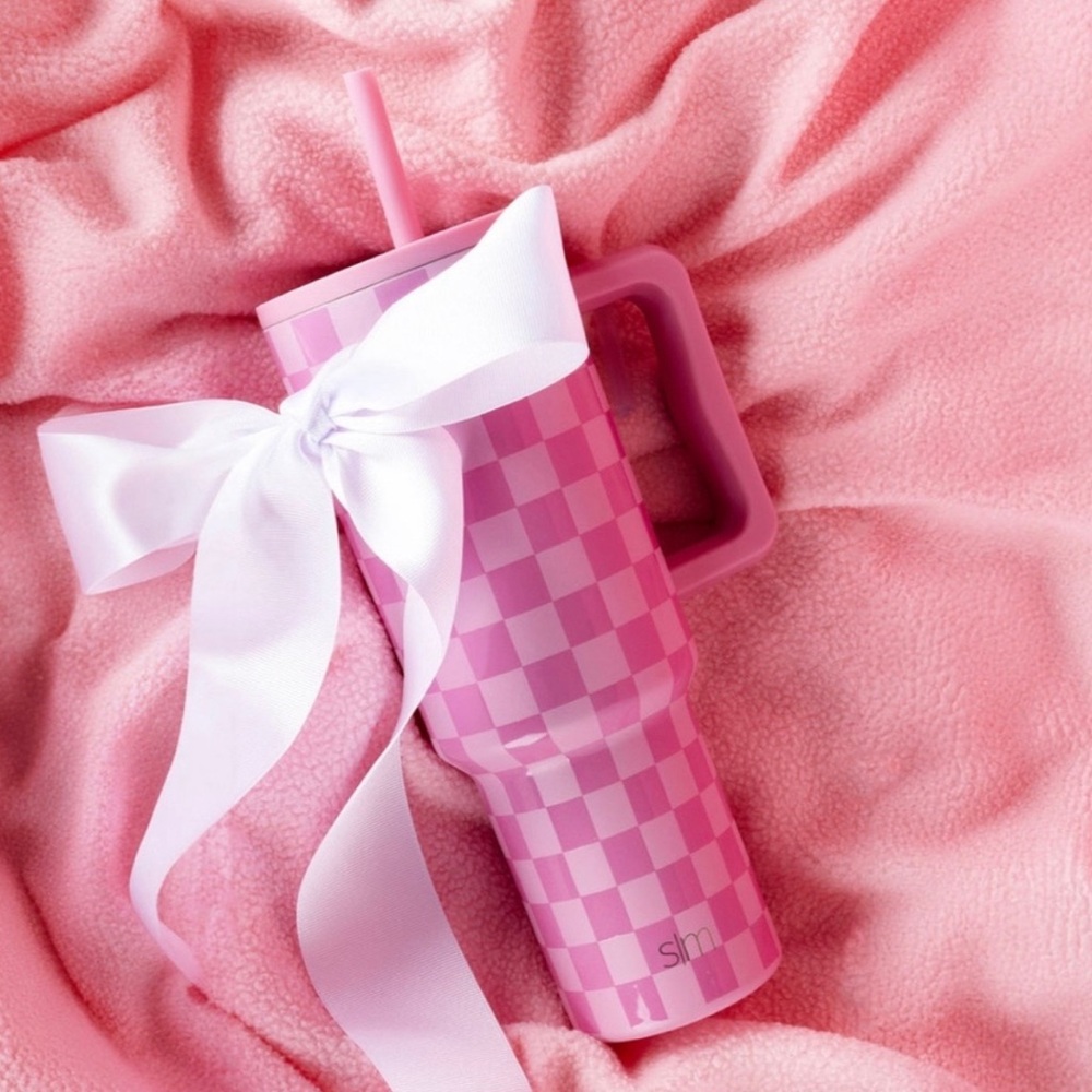 Simple Modern 40oz Valentines Trek Pink Checkmate Limited Edition Tumbler